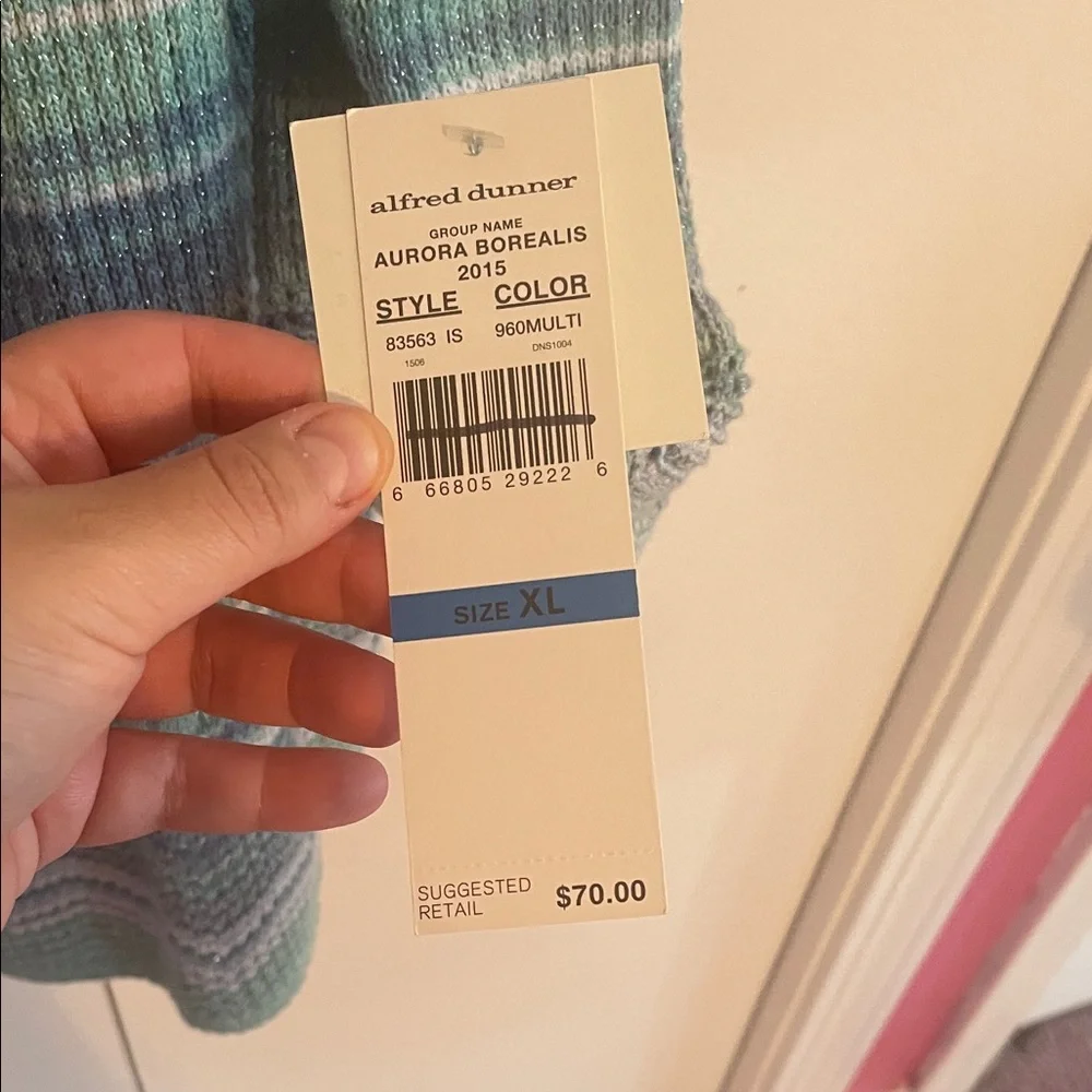 Alfred Dunner Multicolor Striped Cardigan - Picture 8 of 8